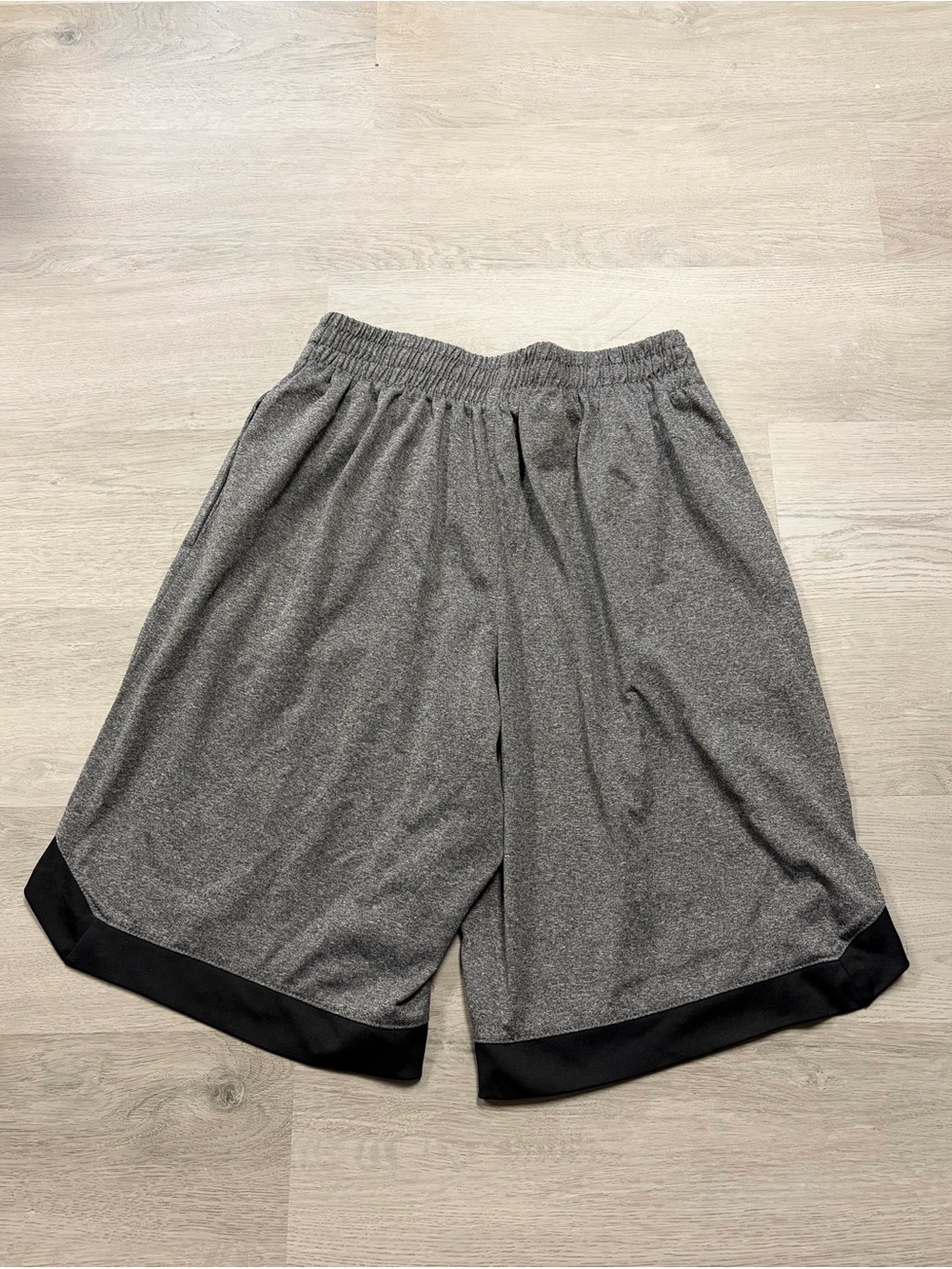 NBA Gray Athletic Shorts with Black Hem